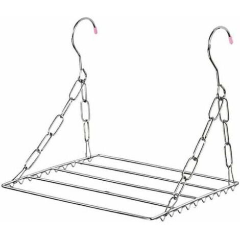Étendoir à linge multifonctionnel, cintre de séchage de vêtement de blanchisserie en acier inoxydable pour vêtements suspendus, serviettes, chaussettes,de DEBUNS