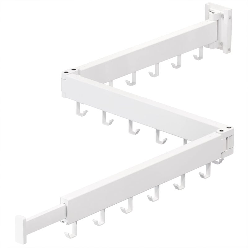 Séchoir à linge mural rétractable, séchoir à linge peu encombrant, pliable pour buanderie, balcon, vestiaire, chambre à coucher