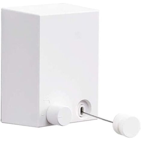 Étendoir à linge mural rétractable pour intérieur et extérieur avec corde en acier de 4,2 m / 13,8 pi