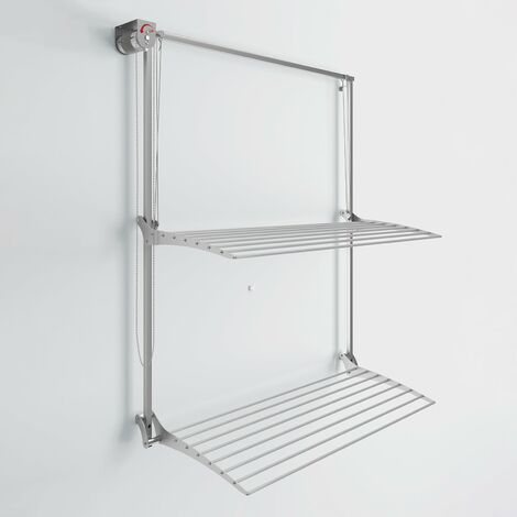 Foxydry Wall Plus, Étendoir à linge vertical, en aluminium et acier avec deux grilles