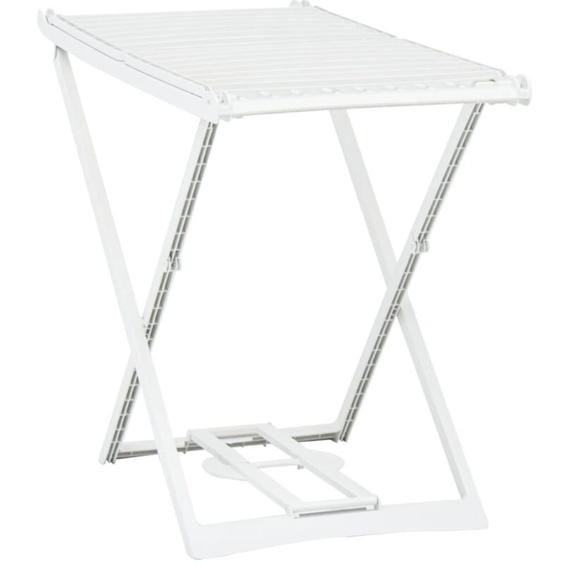 VidaXL Étendoir à linge pliable Blanc Plastique VidaXL Étendoir à linge pliable Blanc Plastique