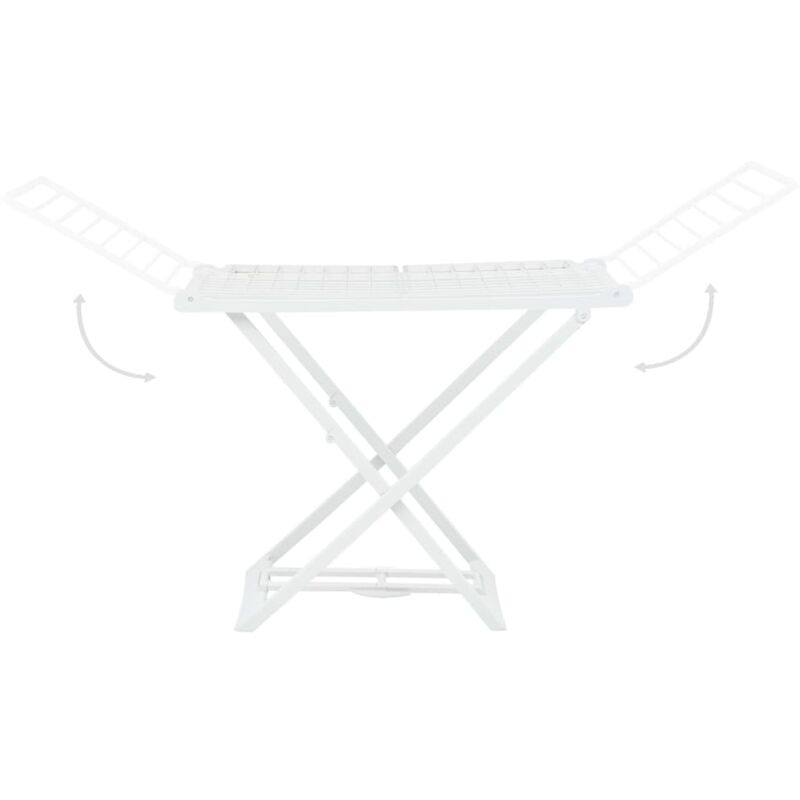VidaXL Étendoir à linge pliable Blanc Plastique VidaXL Étendoir à linge pliable Blanc Plastique