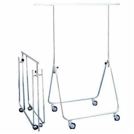 Étendoir à linge pliable en acier chromé H.90/150