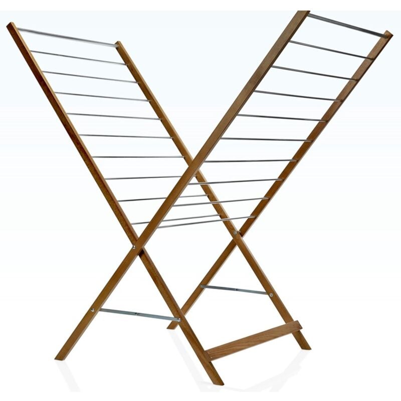 Etendoir à linge pliable xenia Bois Bois 10m