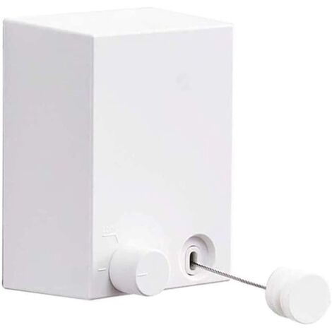 Étendoir à linge rétractable, extensible et réglable, tressé, très extensible et invisible, pour intérieur et balcon.
