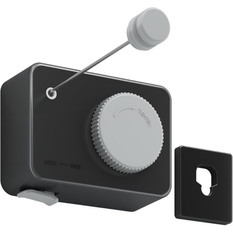 Étendoir à linge rétractable pour intérieur et extérieur, robuste et anti-affaissement, avec corde en acier inoxydable de 4,2 m (noir)