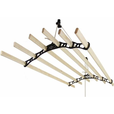 Etendoir à Linge Suspendu - Noir- 2.4m - Noir