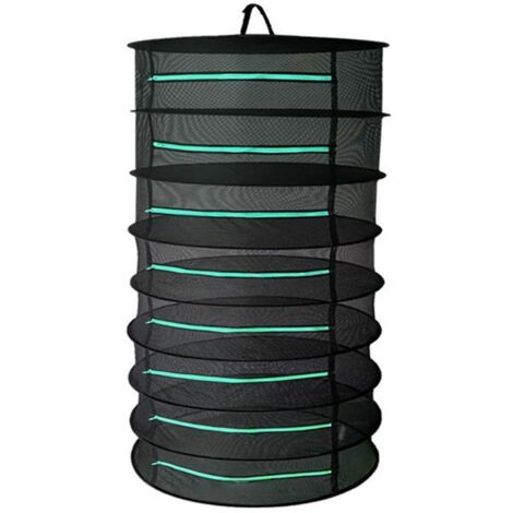Étendoir à linge suspendu, respirant et pliable, en tissu mesh, portable, pour la maison.