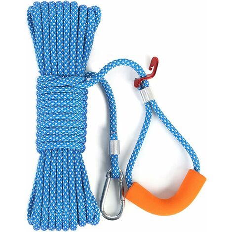 Etendoir à suspendre, Corde à Linge épaisse pour Jardin, extérieur, Facile à serrer bleu Fonepro 5m