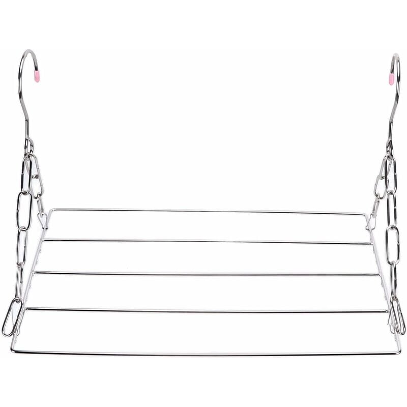 Etendoir Chaussette, Cintre de séchage en Acier Inoxydable avec 36 Clips à L'épreuve du Vent Étendoir à Linge à Suspendre pour Chaussettes,