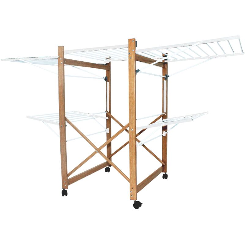 Etendoir à linge pliable ushuaia Bois Aluminium 32m