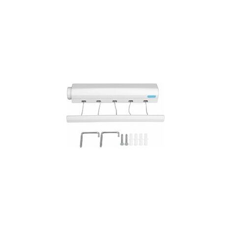 Etendoir Mural Extensible, Sechoir Linge Mural Avec 5 Fils De 3,75 Mètres, Etendoir A Linge Pour Intérieur Et Extérieur Accessoire Des Vetements
