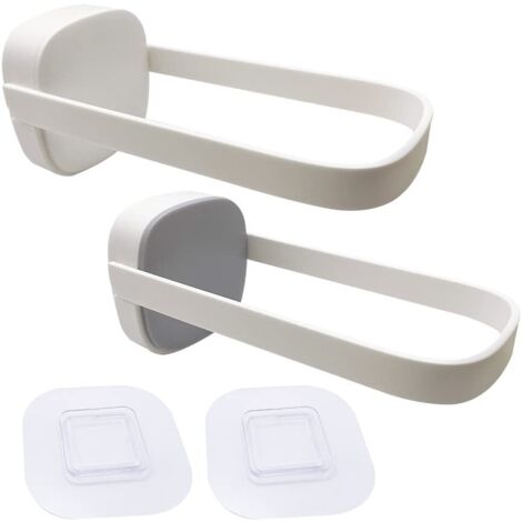 Étendoir Mural Pliable-2 pcs Pliage Cintre Mur,Cintre Mur Rétractable Organisateur,pour Salon, Chambre, Salle de Bains, Balcon(Blanc,Gris)