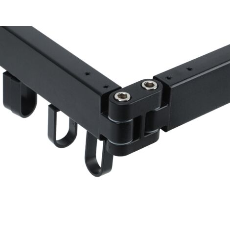 Étendoir mural rotatif pliable noir 3 branches - Porte-vêtements escamotable en aluminium aéronautique pour balcon, buanderie, salle de bain