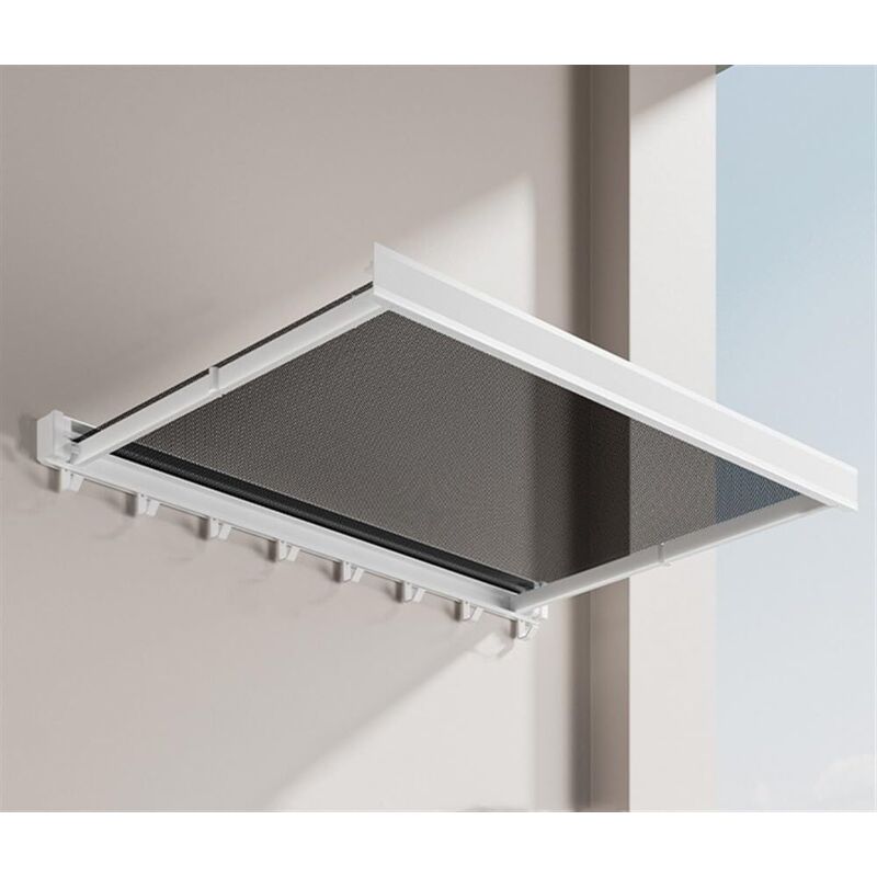 Étendoir pliable – Support mural télescopique pliable pour économiser de l'espace – Étagère à linge multifonction pour salle de bain, placard et