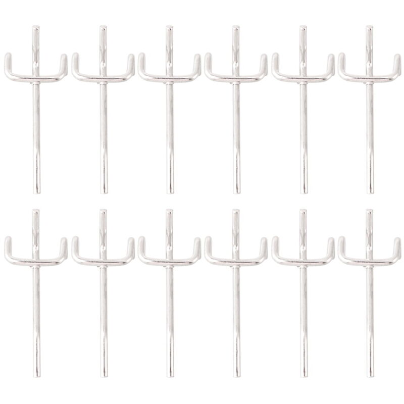 Etereauty Crochets Crochets Métal Panneau Suspendu s Peg Étagère Fil Rack 4 Pouces Lot de 50 Cintres Slatwall Pegboard Cintre Robuste