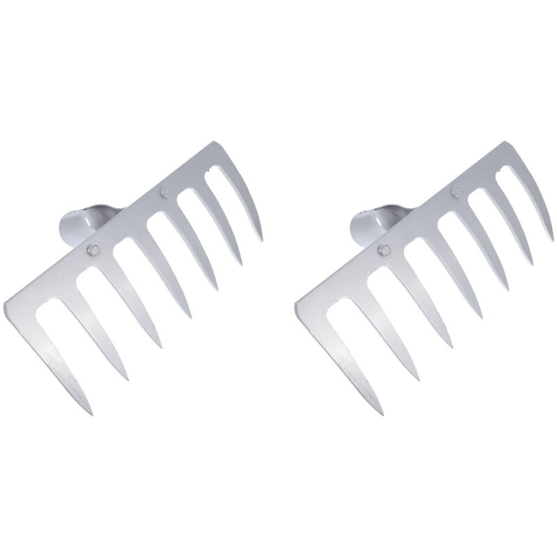 Etereauty Râteau à feuilles Râteau de jardin Tête Outils de nettoyage des terres arables Outil de ramassage de l'herbe Pinces à main Râteaux Pelles