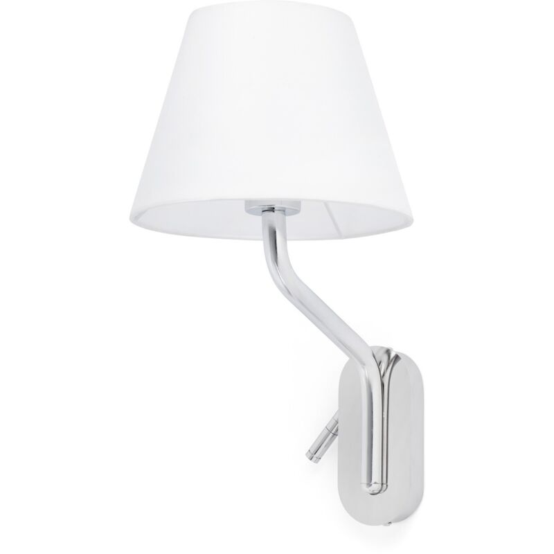 

ETERNA Aplique de pared con lector derecho cromo/blanca - CROMO