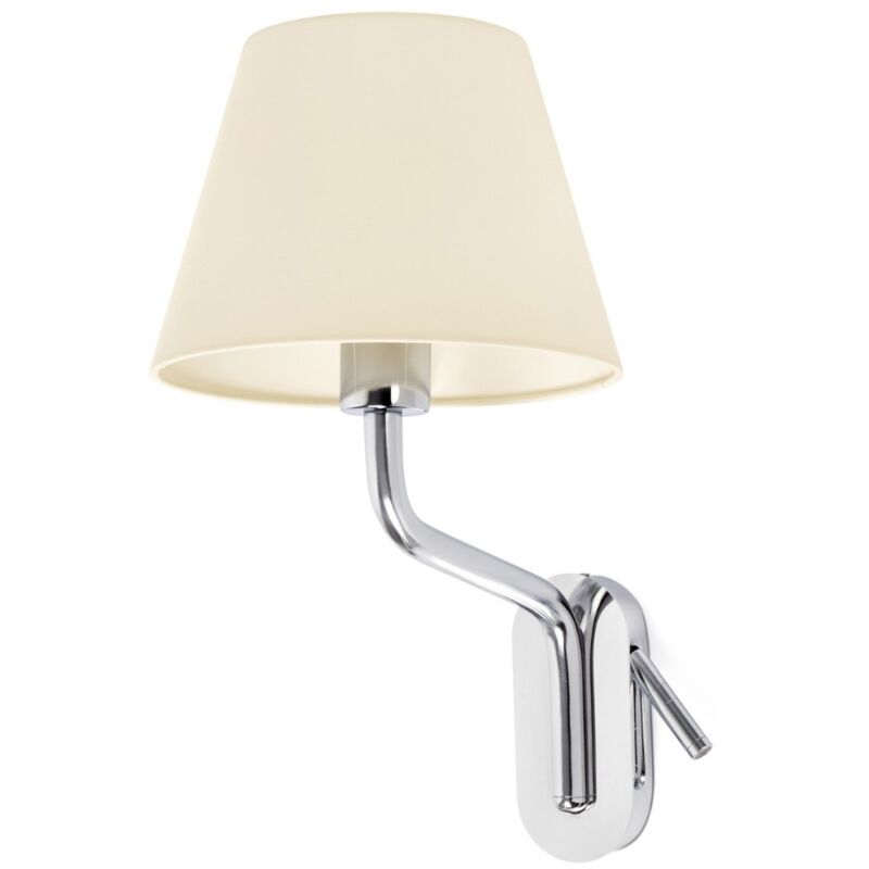 

ETERNA Aplique de pared con lector izquierdo cromo/beige - CROMO