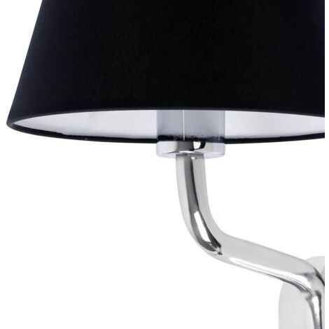 ETERNA Aplique de pared cromo/negra 24005-12