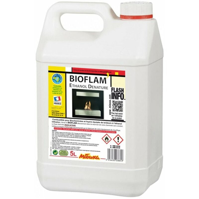 Bioflam Ethanol 5 Litres - MIEUXA