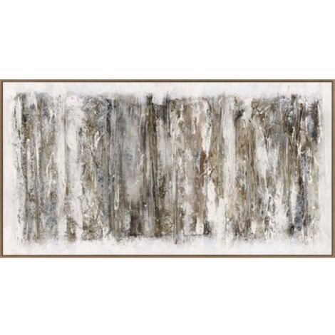 Ethereal Hand Painted Canvas in Frame - Wood - L5 x W150 x H80 cm - Brown
