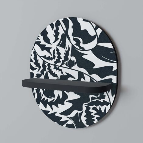 ETHEREAL ORNAMENT Mensola ovale nera