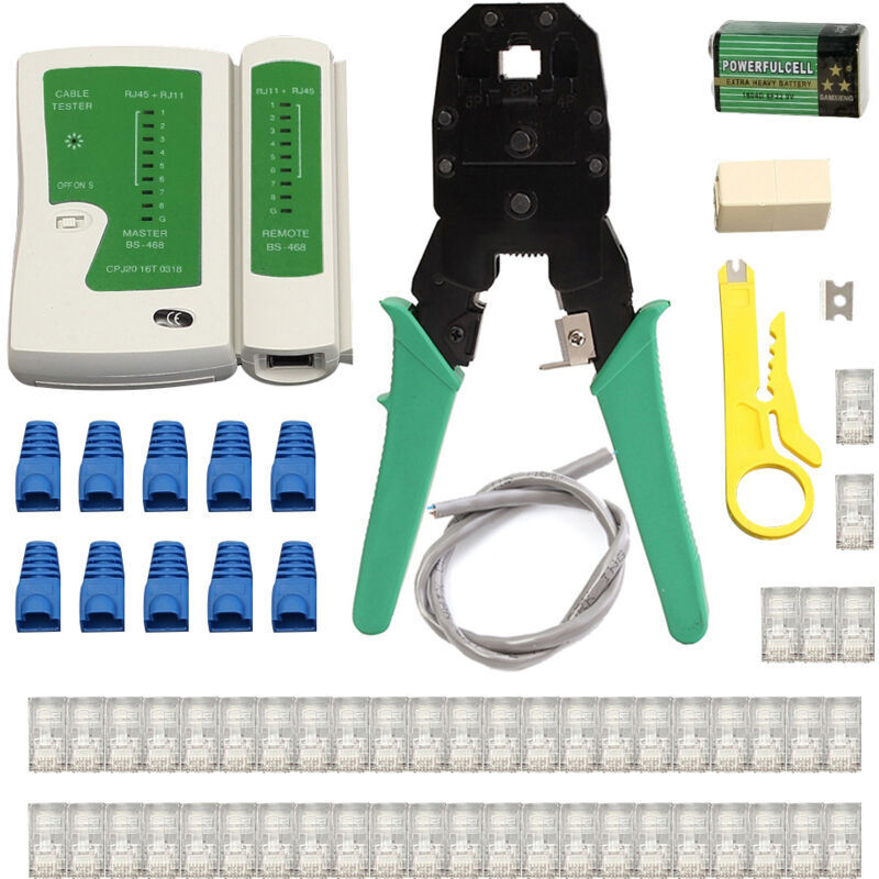 Ethernet LAN Kit câble pince à sertir de qualité Fine outil de sertissage dénudeur de fil testeur RJ45