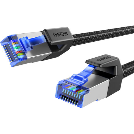 Ethernet-Patchkabel RJ45 Cat8 Netzwerkkabel Kupferkern 1,5 m - Schwarz