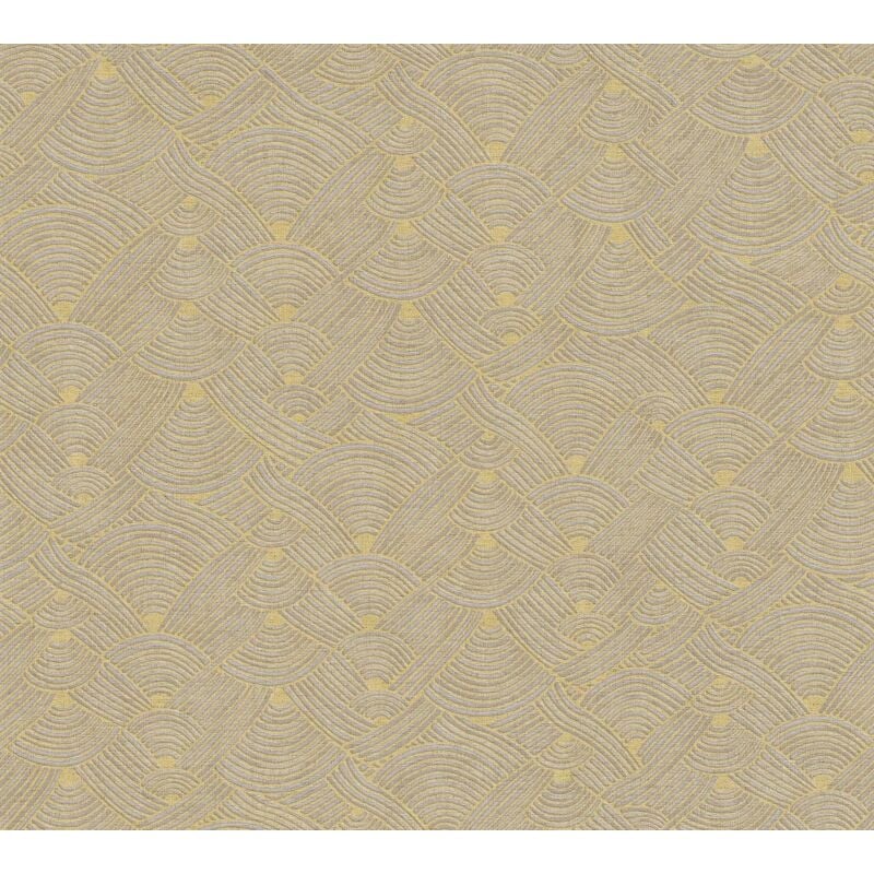 Ethnic style wallpaper wall Profhome 387422 hot embossed non-woven wallpaper slightly textured ethnic style matt brown gold yellow beige 5.33 m2 (57