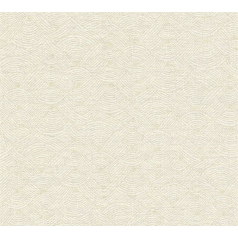 Ethnic style wallpaper wall Profhome 387424 hot embossed non-woven wallpaper slightly textured ethnic style matt cream white ivory 5.33 m2 (57 ft2)