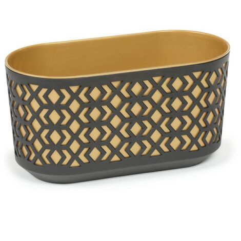 Ethnische Fensterbox in Schwarz und Gold