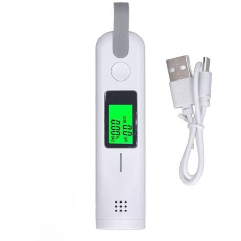 Éthylotest à souffle, haute précision, réponse rapide, analyseur d'alcool portable sans fil, DC 5C, blanc