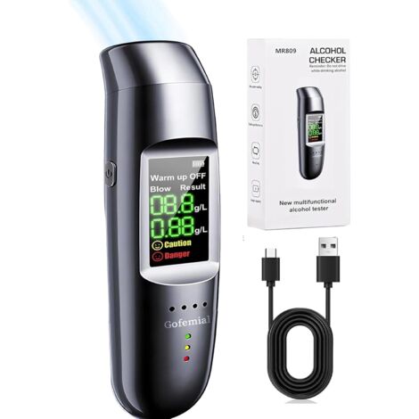 Mokeum Alcootest Ethylotest Électronique, Ethylotest Electronique Avec Affichage Numérique LCD, Détecteur D'alcool De Haute Précision, Pour Usage Domestique Et Professionnel