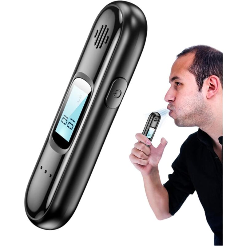 Ethylotest Electronique,Ethylotest,Éclairage LED Ethylometre, Affichage LCD Alcootest,Alcotest Professionnel pour Un Usage Domestique(Aucun Tube de