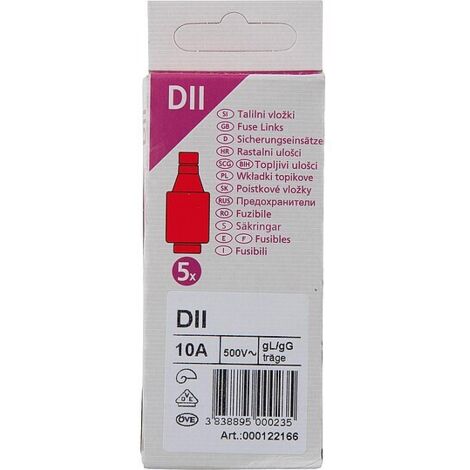 ETI Diazed-Sicherungseinsatz DII 10 A - 5 Stück