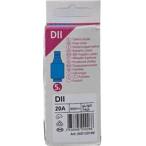 ETI Diazed-Sicherungseinsatz DII 20 A - 5 Stück