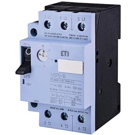 ETI Disjoncteurs moteur MSP0-16, REG