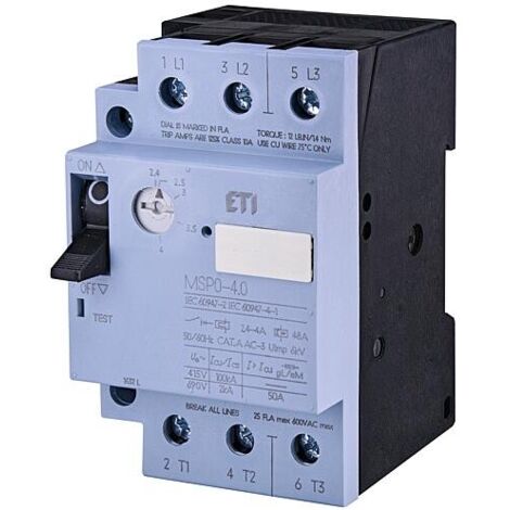 ETI Disjoncteurs moteur MSP0-4,0, REG