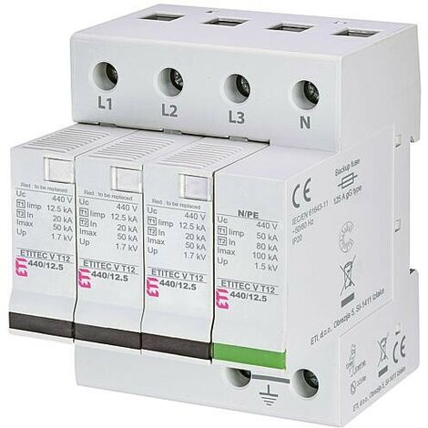 ETI Parafoudre ETITEC V T12 440/12,5 4+0 RC, REG