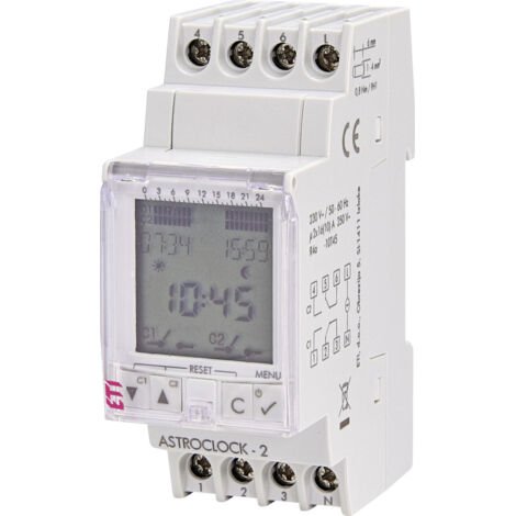 Eti-Polam ASTROCLOCK-2 Minuteur numérique noir compact