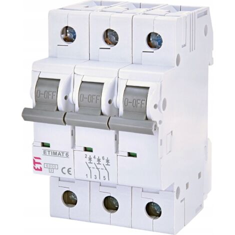 ETI Polam Disjoncteur B50A 3P - 230V - Protection Électrique - Sécurité Incendie - 6KA