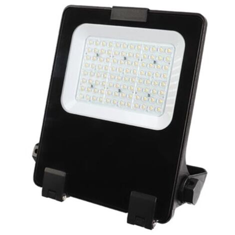 EtiamPro 60W LED Außenstrahler, neutralweiß, 4000K, IP65, mit Anschlussdose, wetterfestes Gehäuse aus Aluminium, Flutlicht mit wechselbaren Linsen, für Hof, Garten, Einfahrt, Werkstatt, Beleuchtung
