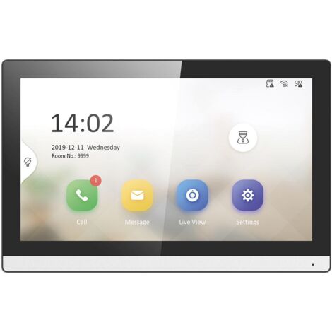 EtiamPro Poste intérieur IP professionnel avec écran tactile de 7 pouces, installation facile, avec application mobile, communication audio et vidéo bidirectionnelle, prend en charge l'alimentation