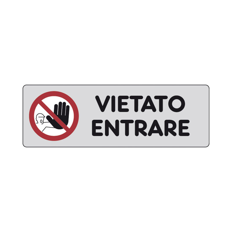 Image of Etichetta adesiva 150X50 vietato entrare