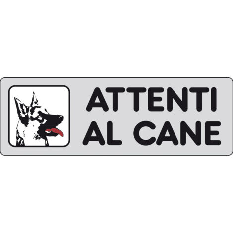 ETICHETTA ADESIVA 150X50 ATTENTI AL CANE- 10,0 pz