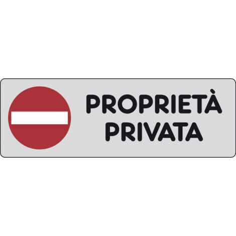 ETICHETTA ADESIVA 150X50 PROPRIETA PRIVATA- 10,0 pz
