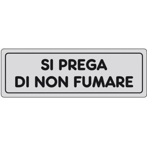 ETICHETTA ADESIVA 150X50 SI PREGA NON FUMARE. Prezzo per 1 pezzo.