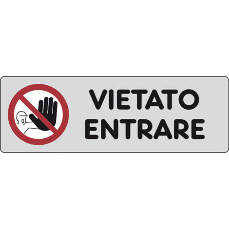 ETICHETTA ADESIVA 150X50 VIETATO ENTRARE- 10,0 pz