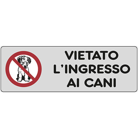 ETICHETTA ADESIVA 150X50 VIETATO LINGRESSO CANI 10 PZ